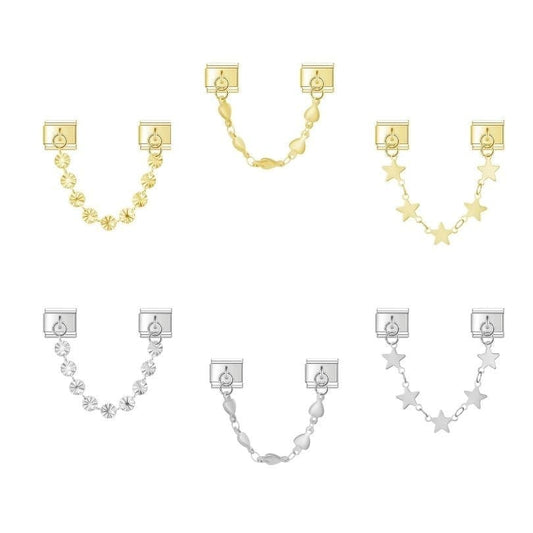 Starry Link Chains - Cacilia Sauer - Italian Charm Bracelet - custom jewelry - vintage jewelry - charms and pendants