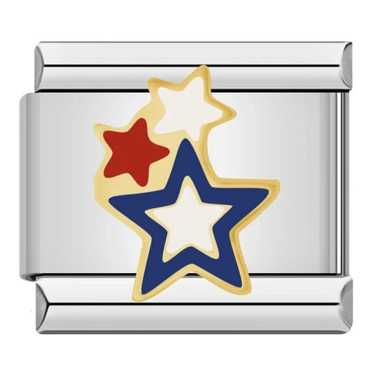 Stars - Cacilia Sauer - Italian Charm Bracelet - custom jewelry - vintage jewelry - charms and pendants