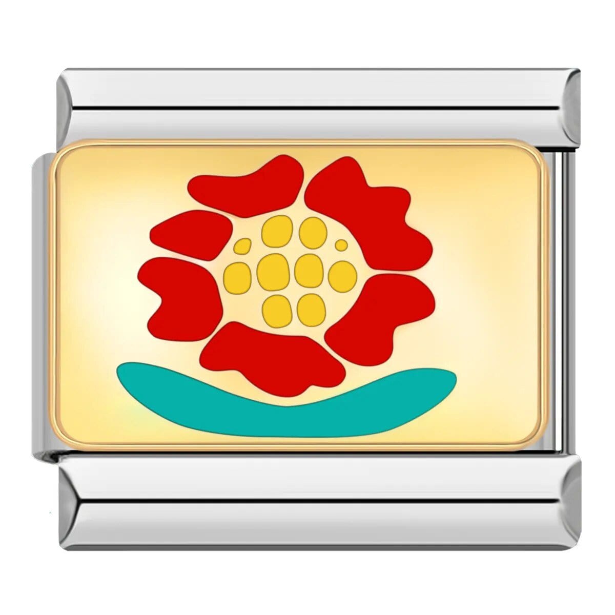 Sun Flower - Cacilia Sauer - Italian Charm Bracelet - custom jewelry - vintage jewelry - charms and pendants