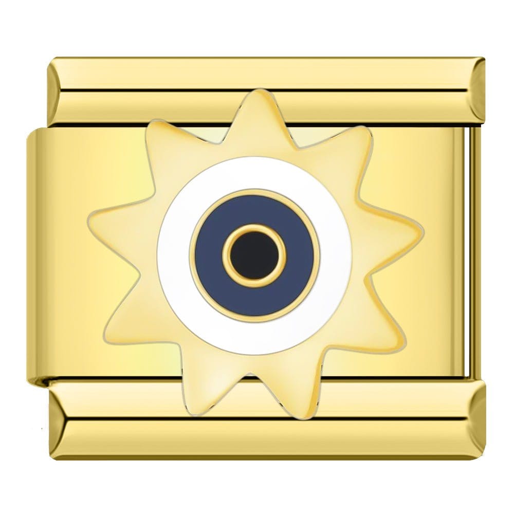 Sun's Eye - Cacilia Sauer - Italian Charm Bracelet - custom jewelry - vintage jewelry - charms and pendants