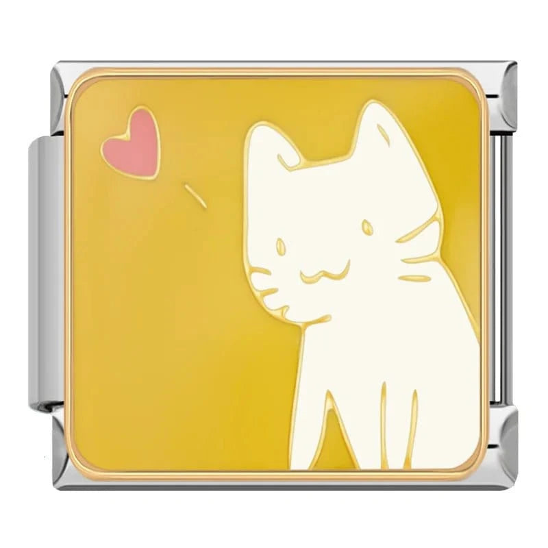 Sweet Kitty - Cacilia Sauer - Italian Charm Bracelet - custom jewelry - vintage jewelry - charms and pendants