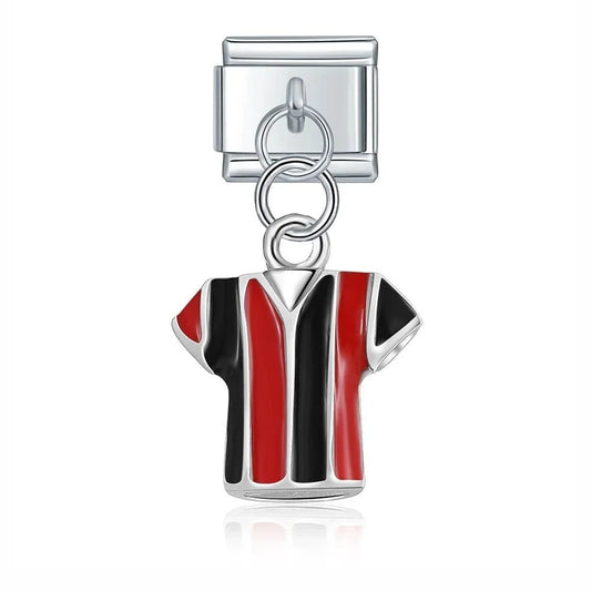 T-shirt (Red) - Cacilia Sauer - Italian Charm Bracelet - custom jewelry - vintage jewelry - charms and pendants