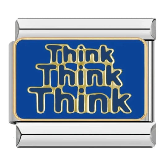 Think - Think - Think - Cacilia Sauer - Italian Charm Bracelet - custom jewelry - vintage jewelry - charms and pendants