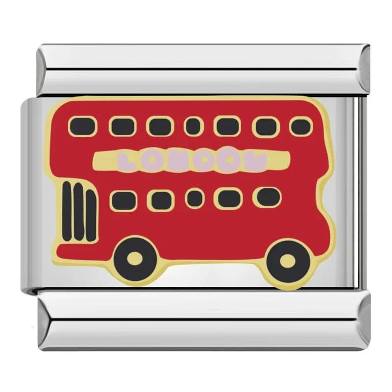 Tour Bus - Cacilia Sauer - Italian Charm Bracelet - custom jewelry - vintage jewelry - charms and pendants