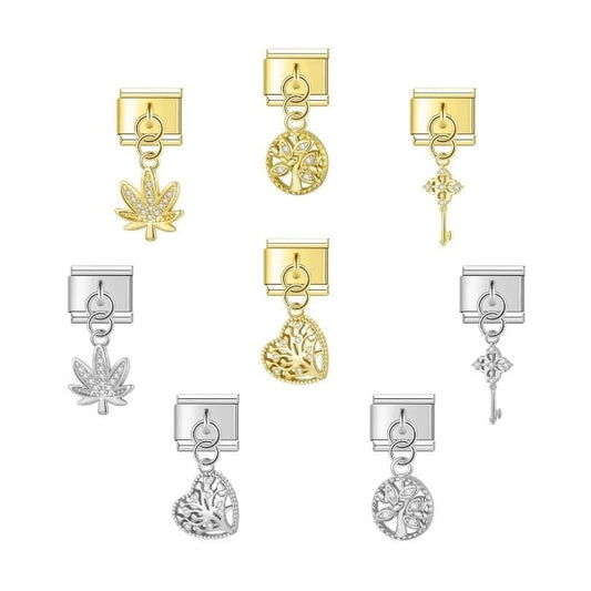 Tree of Life Charm Set - Cacilia Sauer - Italian Charm Bracelet - custom jewelry - vintage jewelry - charms and pendants