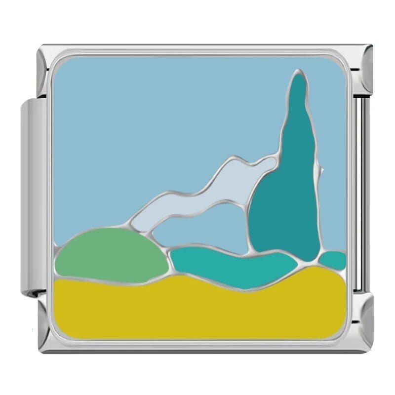 Visual Art - A Hill Italian charm link, 9mm stainless steel module