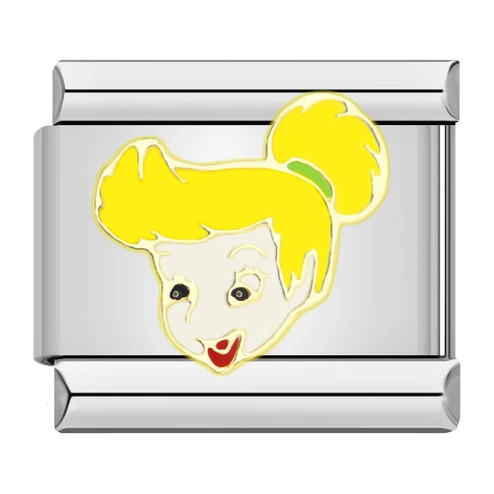 Women Face - Cacilia Sauer - Italian Charm Bracelet - custom jewelry - vintage jewelry - charms and pendants