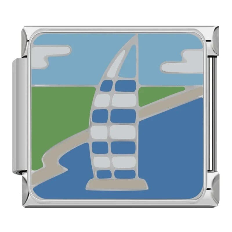 World Landmarks - Cacilia Sauer - Italian Charm Bracelet - custom jewelry - vintage jewelry - charms and pendants