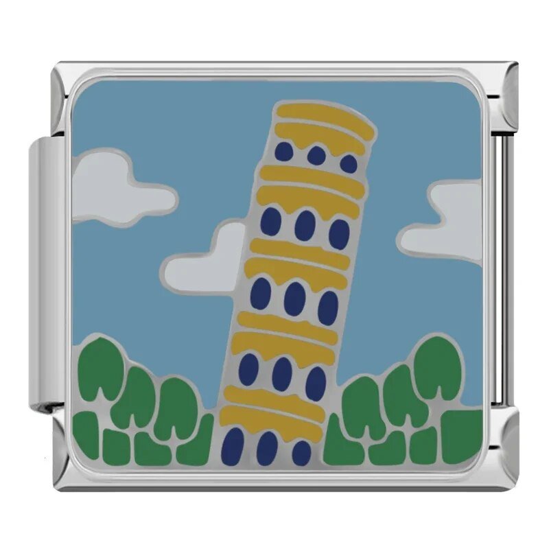 World Landmarks - Cacilia Sauer - Italian Charm Bracelet - custom jewelry - vintage jewelry - charms and pendants