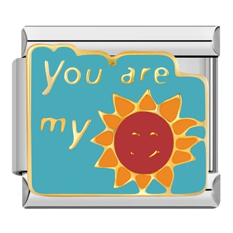 You are my sunshine - Cacilia Sauer - Italian Charm Bracelet - custom jewelry - vintage jewelry - charms and pendants