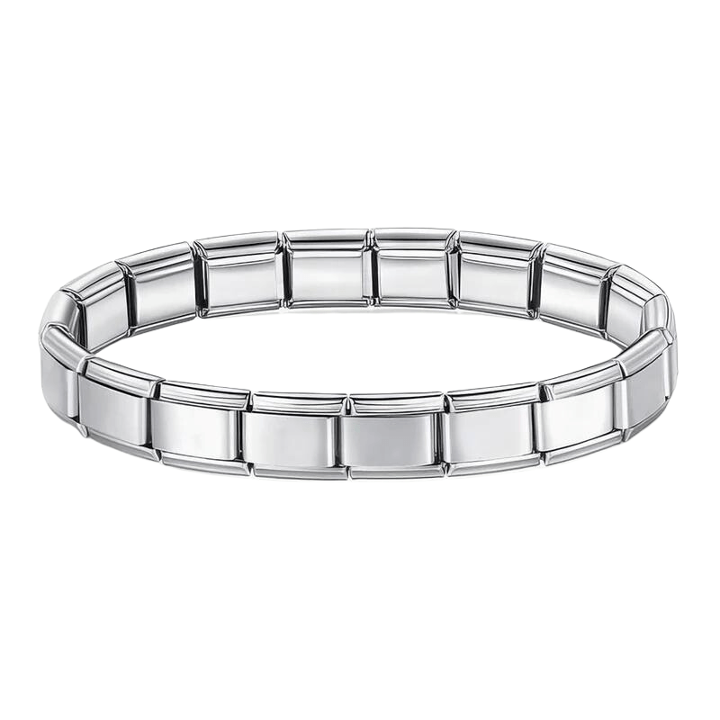 Classic Italian charm bracelet in 9mm stainless steel - Cacilia Sauer