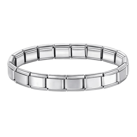 Classic Italian charm bracelet in 9mm stainless steel - Cacilia Sauer