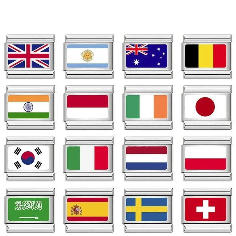National flag Italian charms for a World Cup fan bracelet