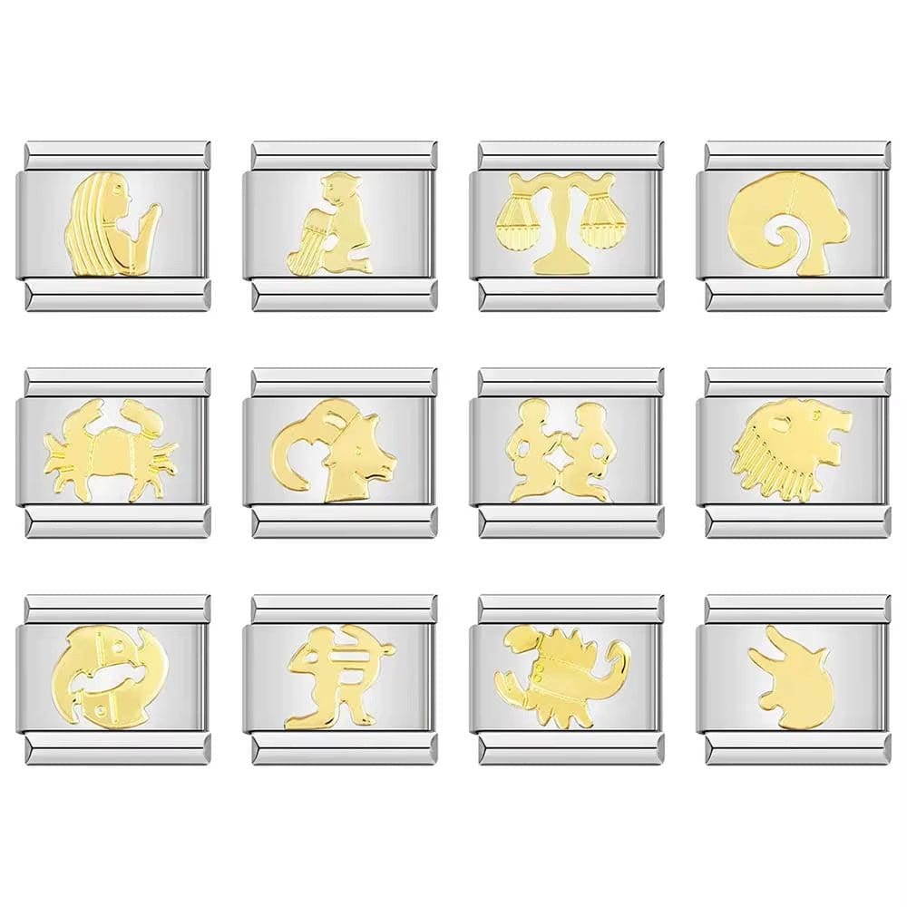 Leo zodiac Italian charm on a Cacilia Sauer modular link bracelet
