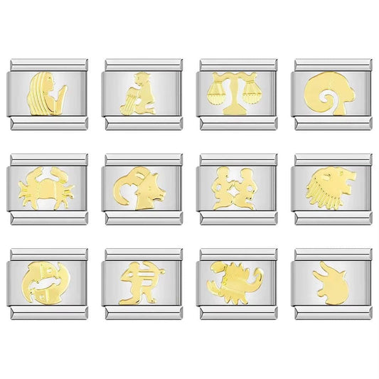 Leo zodiac Italian charm on a Cacilia Sauer modular link bracelet