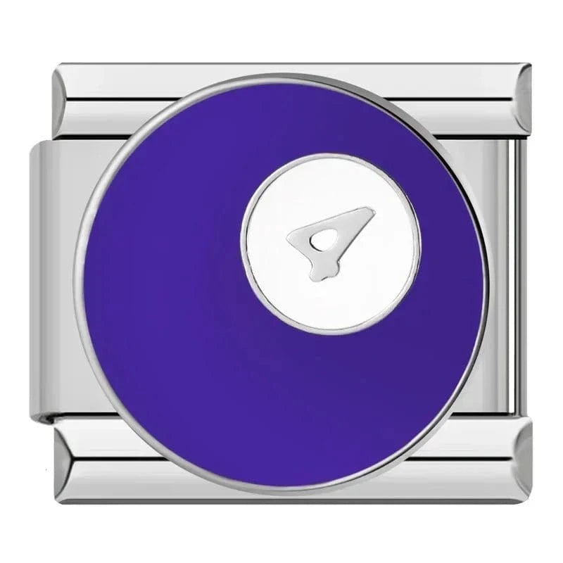 4 Ball Italian charm link, 9mm stainless steel module