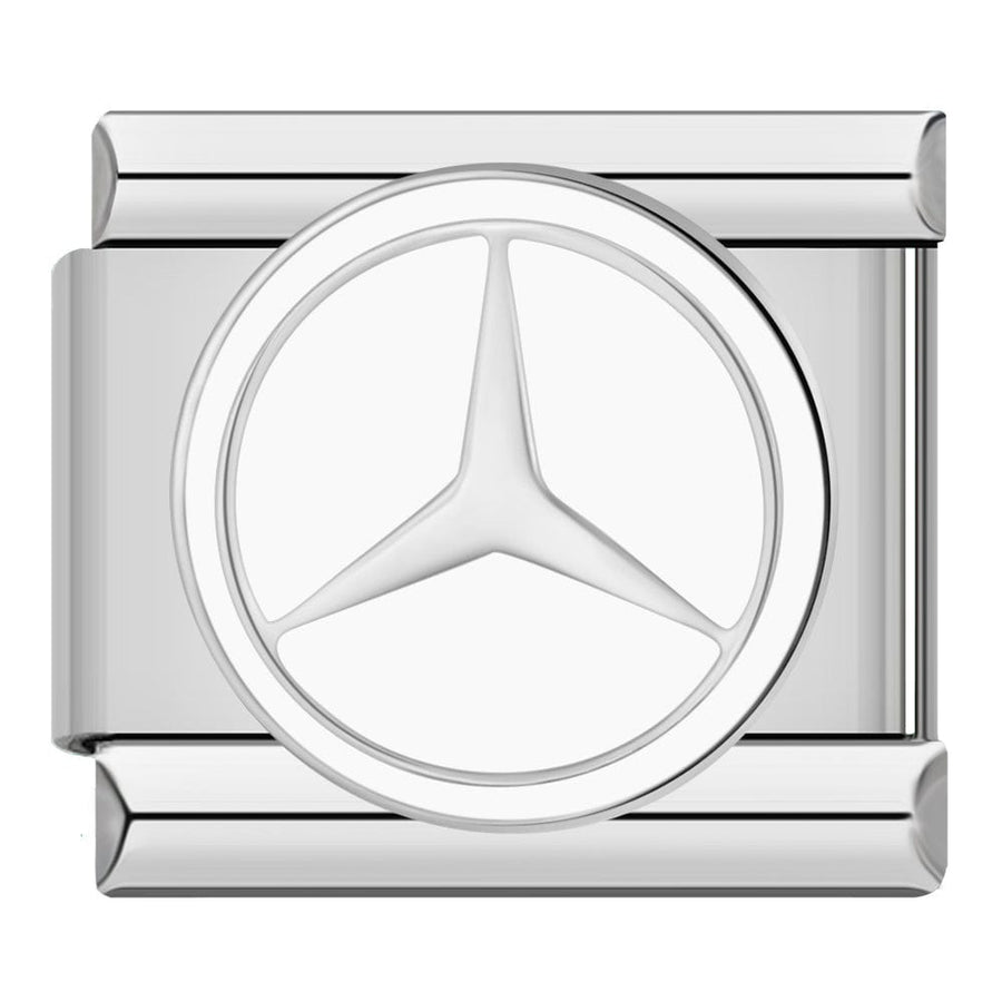 Mercedes-Benz Italian charm link, 9mm stainless steel module