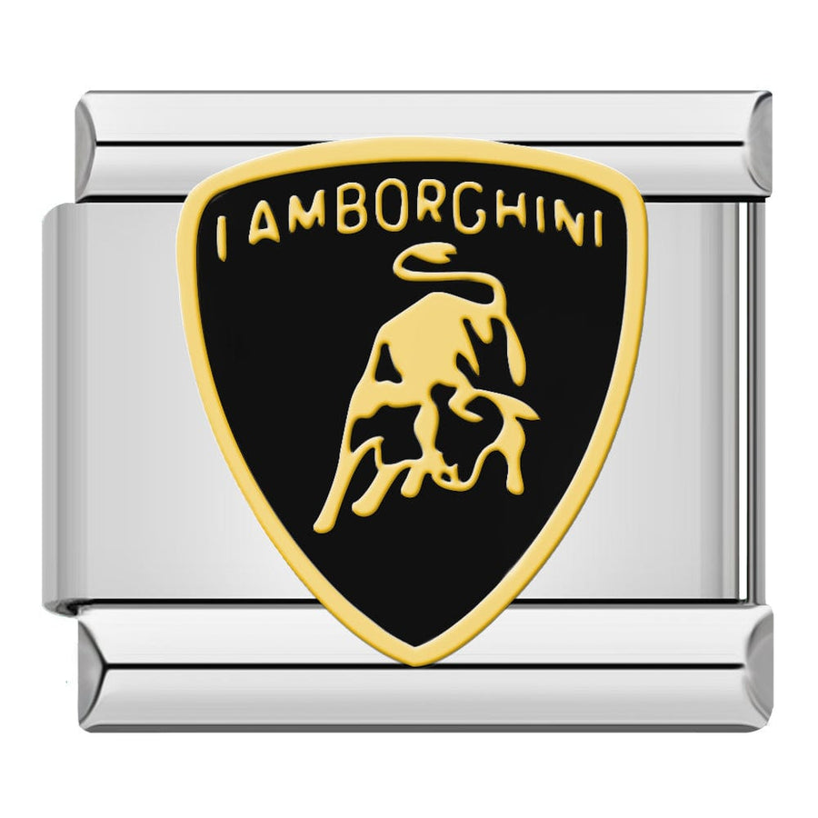 Lamborghini Italian charm link, 9mm stainless steel module