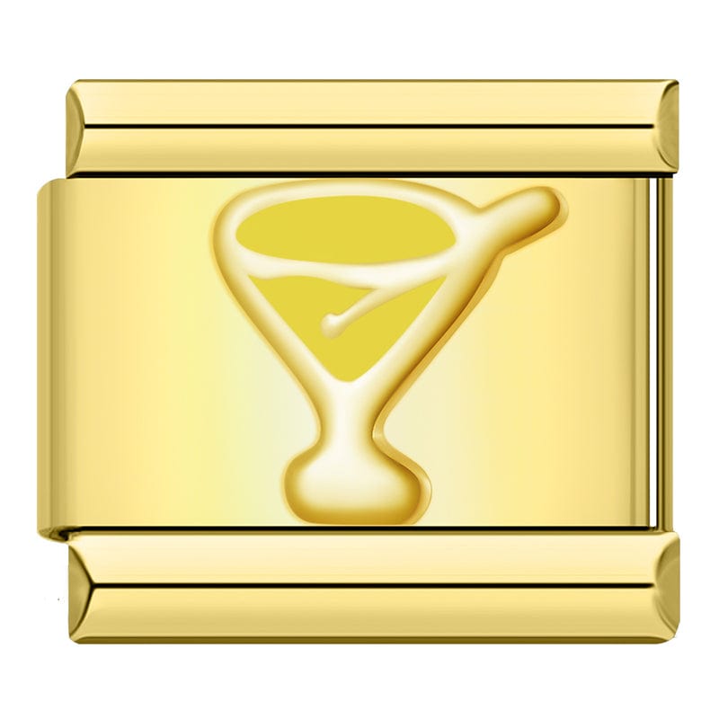 Yellow Cocktail Glass