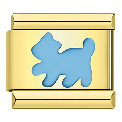 Blue Puppy Silhouette