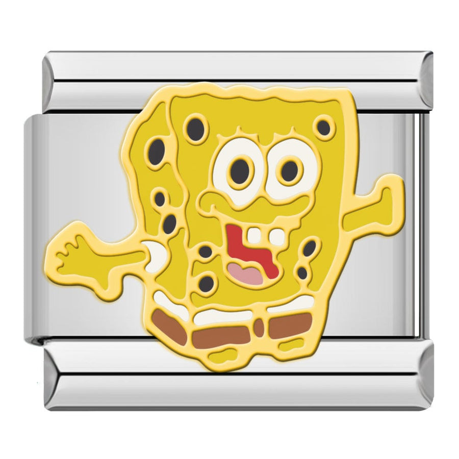 SpongeBob SquarePants Italian charm link, 9mm stainless steel module