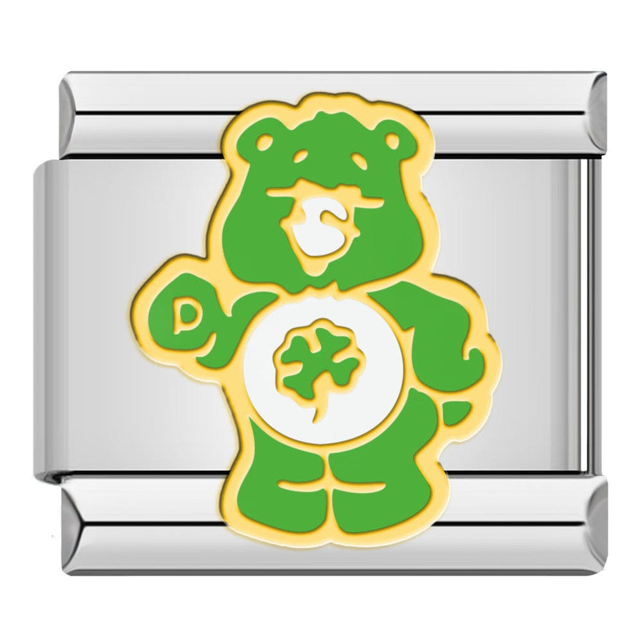 Green Bear Italian charm link, 9mm stainless steel module