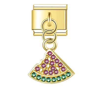 Watermelon Slice Gold Dangle