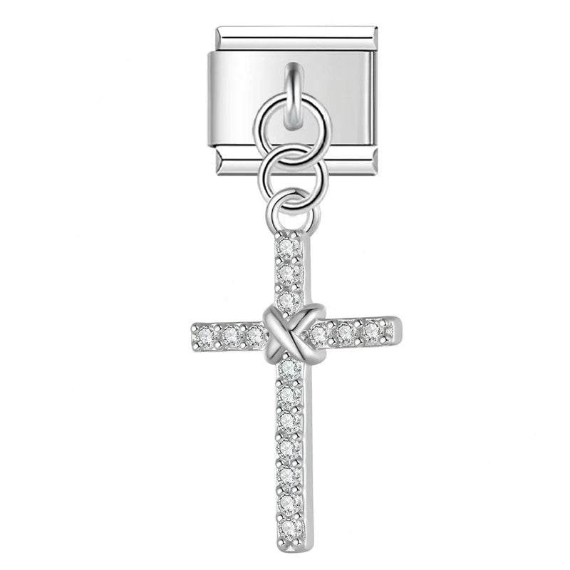 Long Knot Cross in Silver