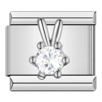 Crystal Bunny in Silver