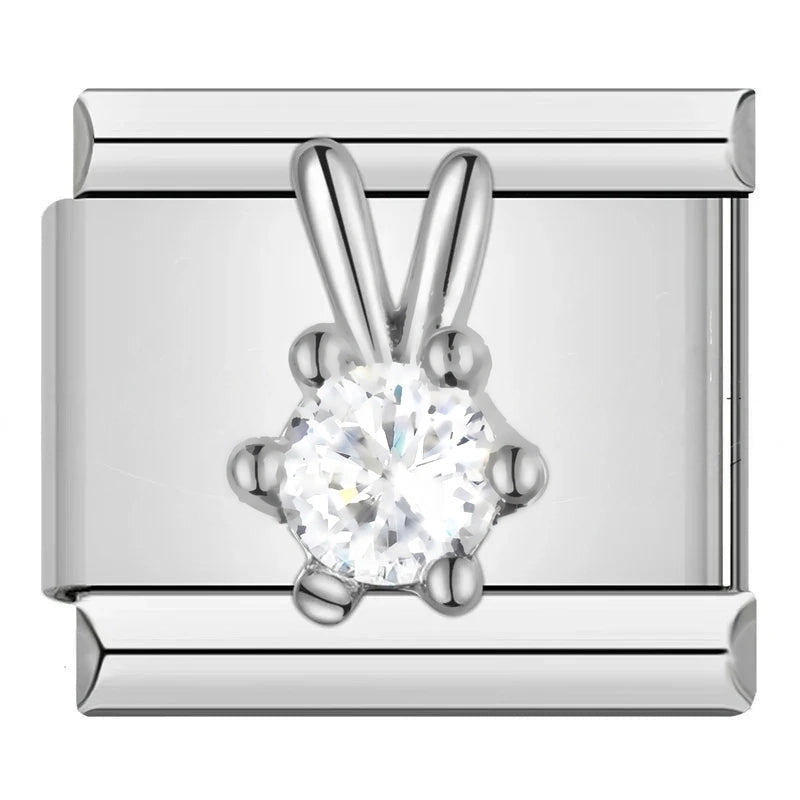 Crystal Bunny in Silver