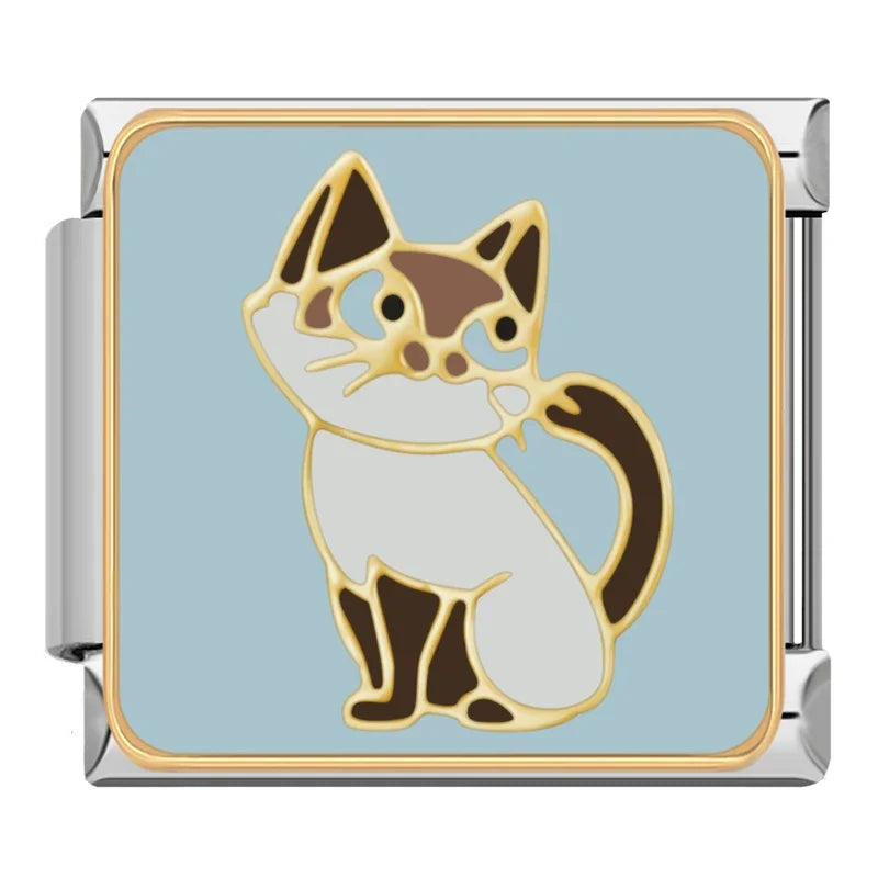 Siamese Cat on Blue