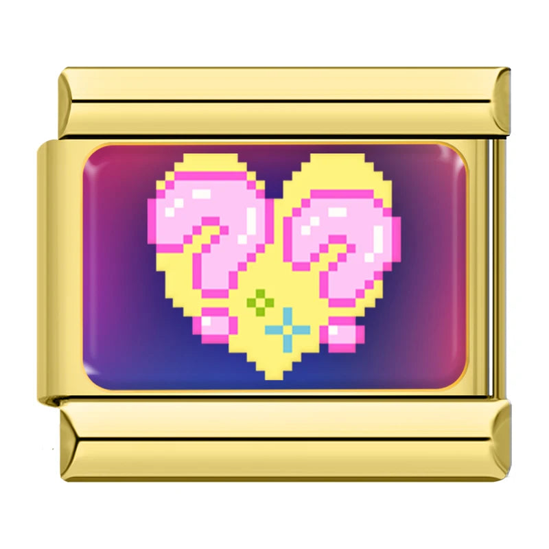 Pixel Pop Charm Set