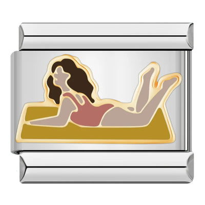 Sunbathing Girl on Towel
