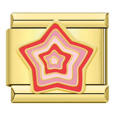 Pink Concentric Star