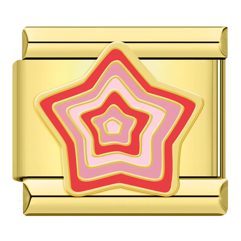 Pink Concentric Star