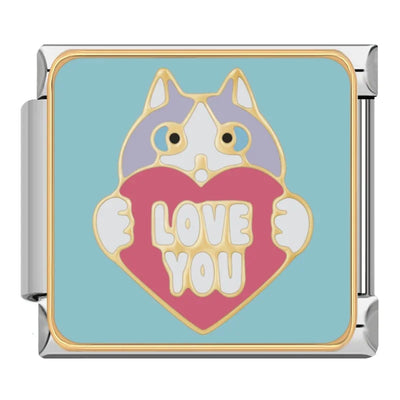 Cat Holding Love You Heart