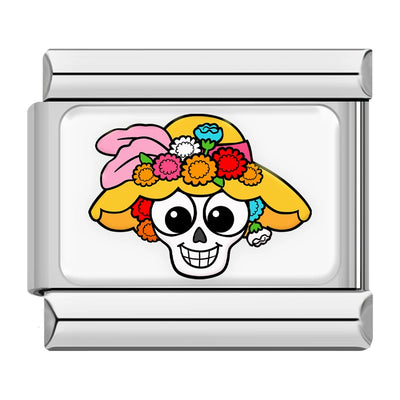 Catrina Skull in Flower Hat