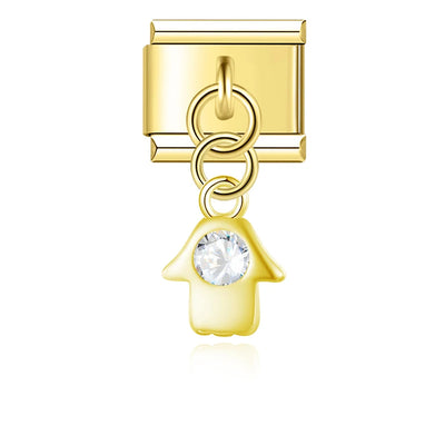 Crystal Hamsa Hand in Gold