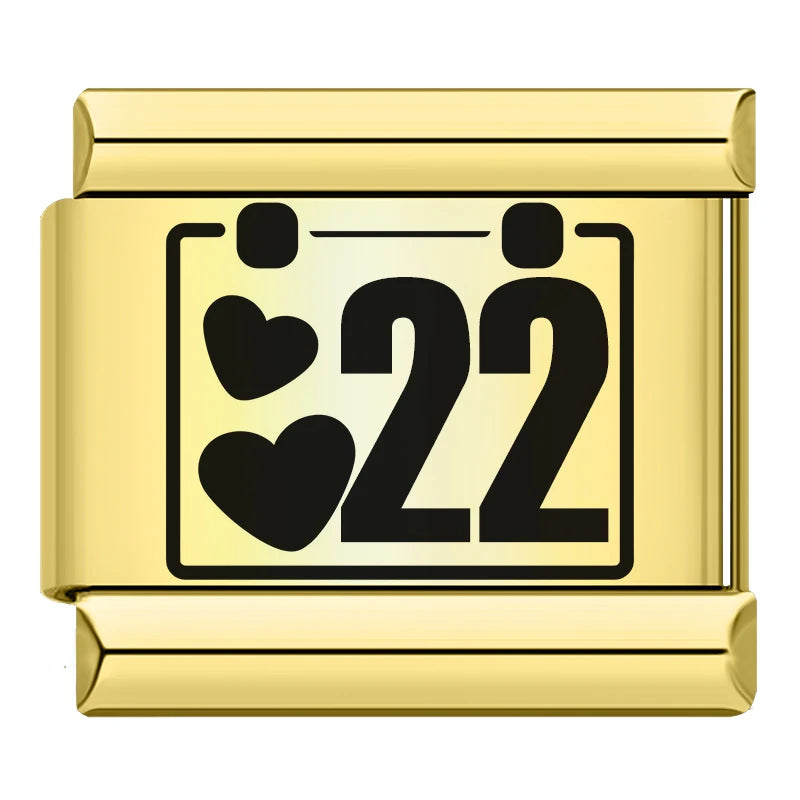 Number Date Charm Set