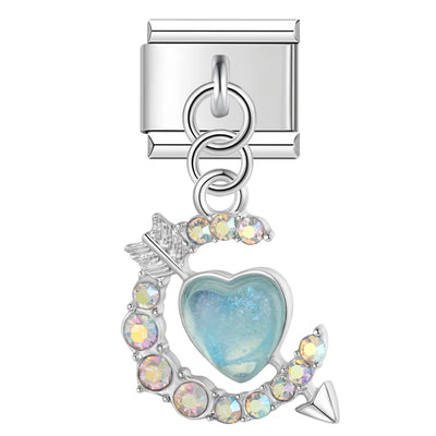 Blue Heart Arrow Crescent
