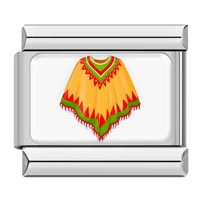 Red Zigzag Poncho