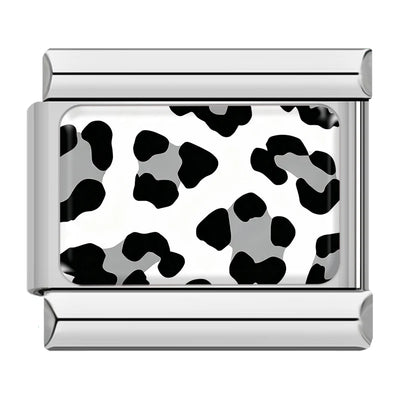 Black and White Leopard in Silver