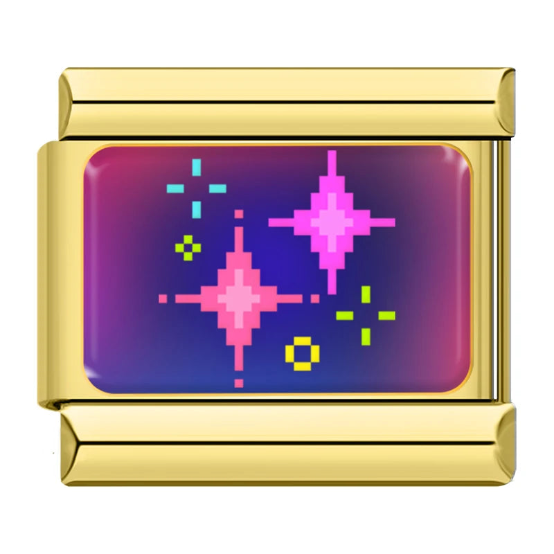 Pixel Pop Charm Set