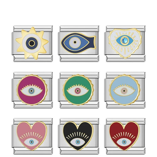 Heart Round Eye Charm