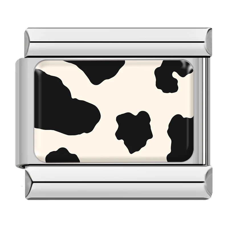 Cow Print in Silver