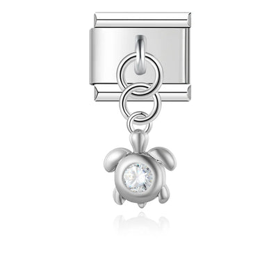 Crystal Turtle in Silver