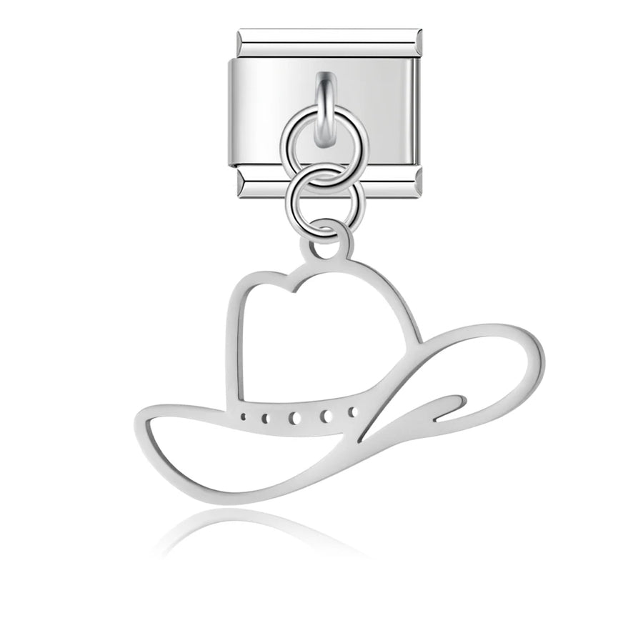 Cowboy Hat Outline in Silver