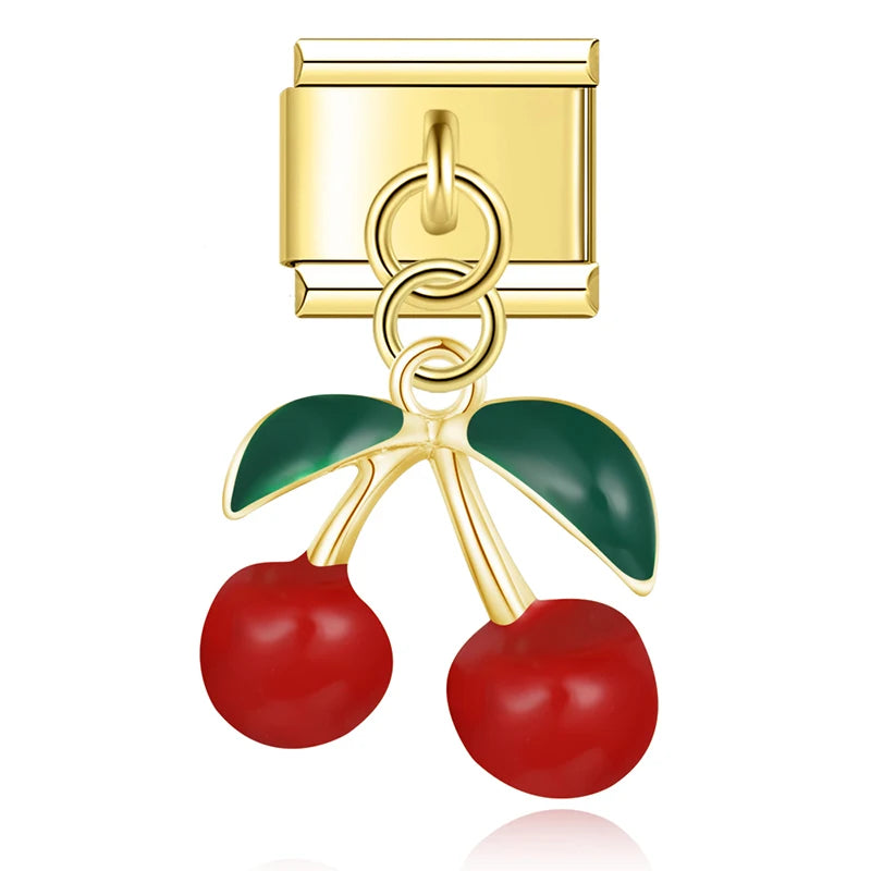 Red Cherries in Gold