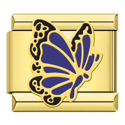 Purple Butterfly on Gold