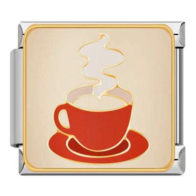 Steaming Red Coffee Cup